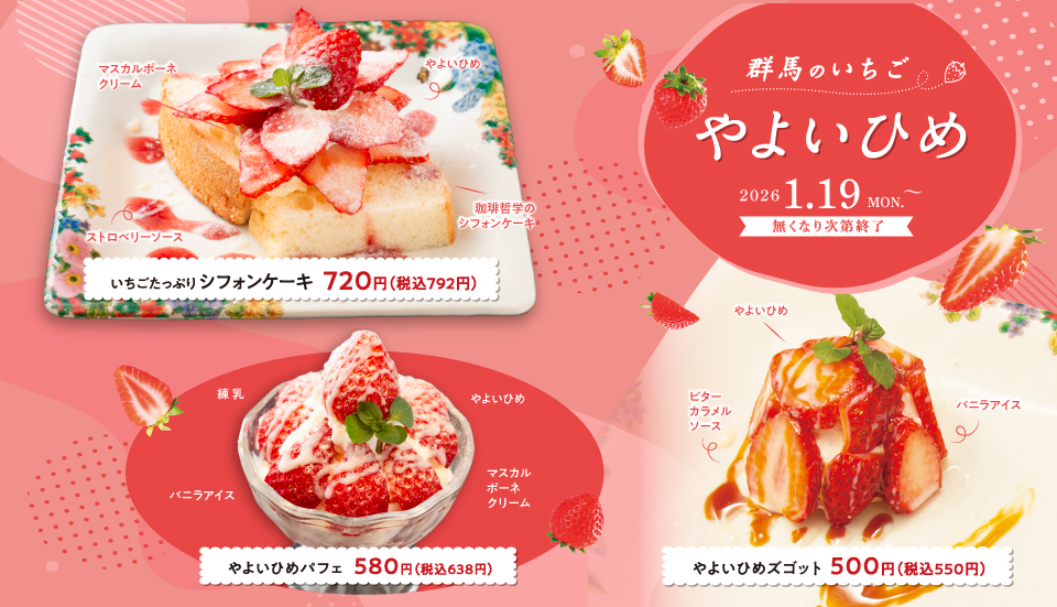 群馬のいちご　やよいひめ　1/19～